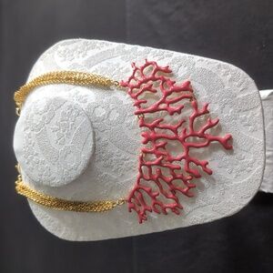 Amrita Singh Enamel Coral necklace